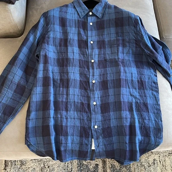 rag & bone classic fit button down linen shirt - Picture 8 of 15